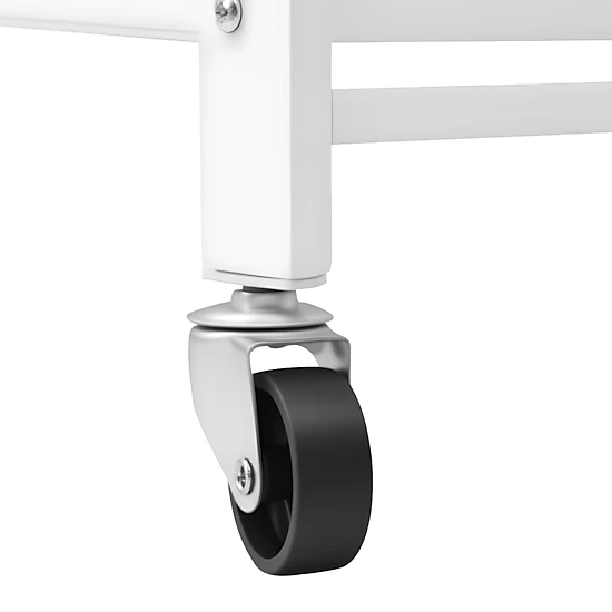 Flynama Folding Storage Shelf with Wheels 5-Tier Metal Shelving Unit White