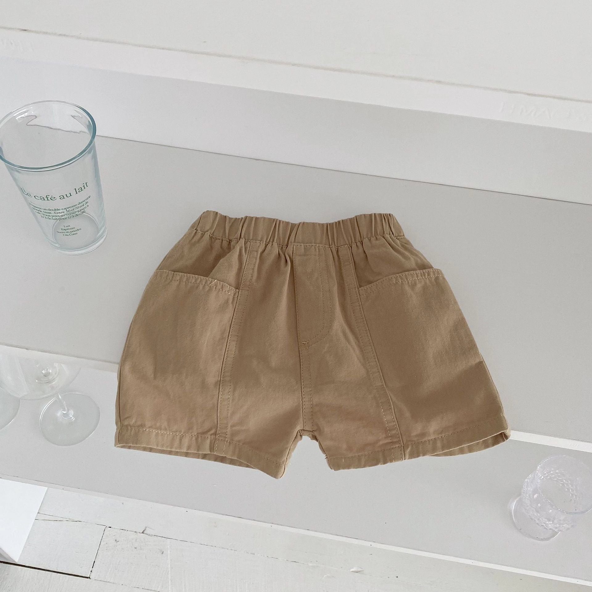 MyKids-USA Summer Arrival Boys Versatile Casual Solid Color Utility Shorts