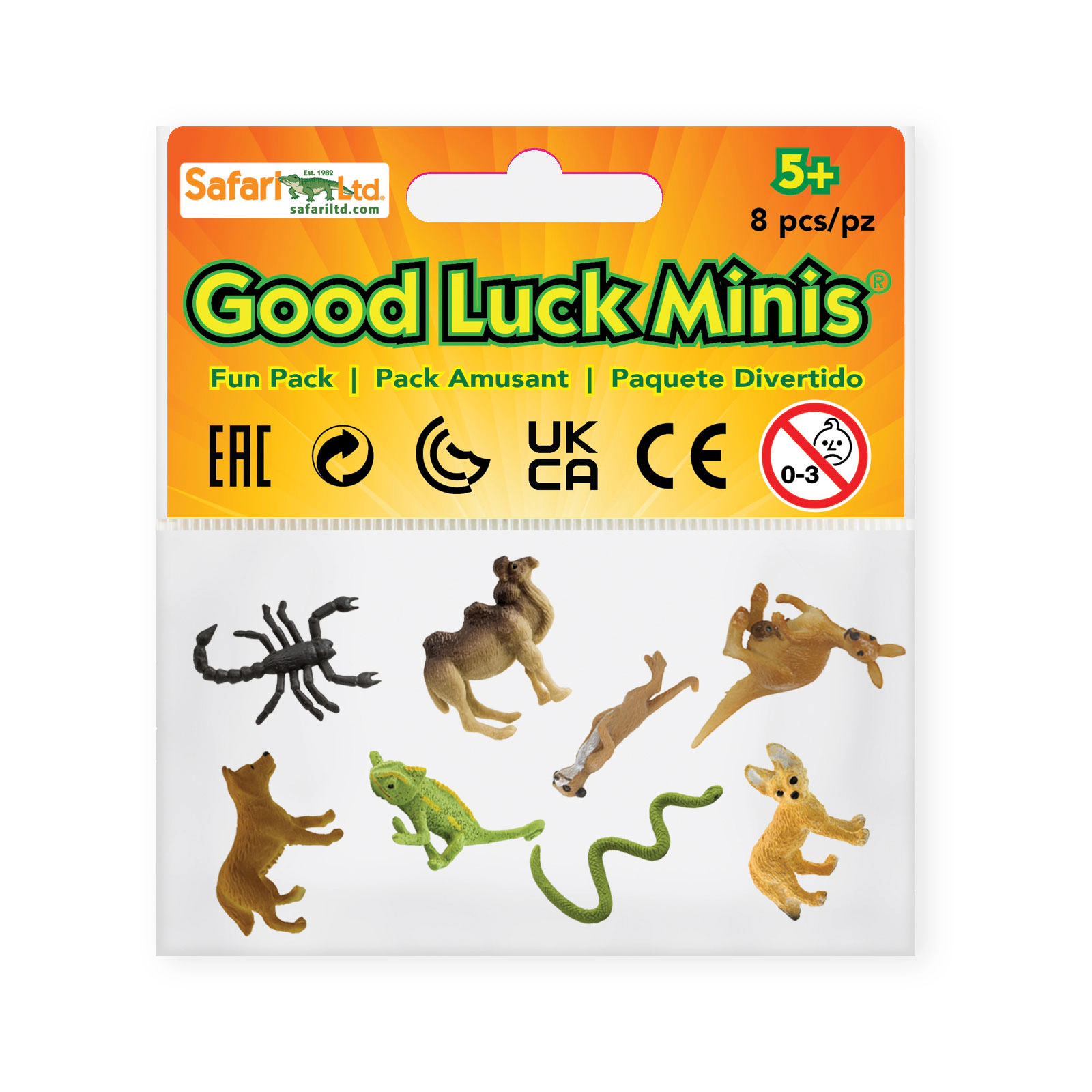 Safari Ltd. - Desert Fun Pack - 8 Mini Toy Figurines for Kids