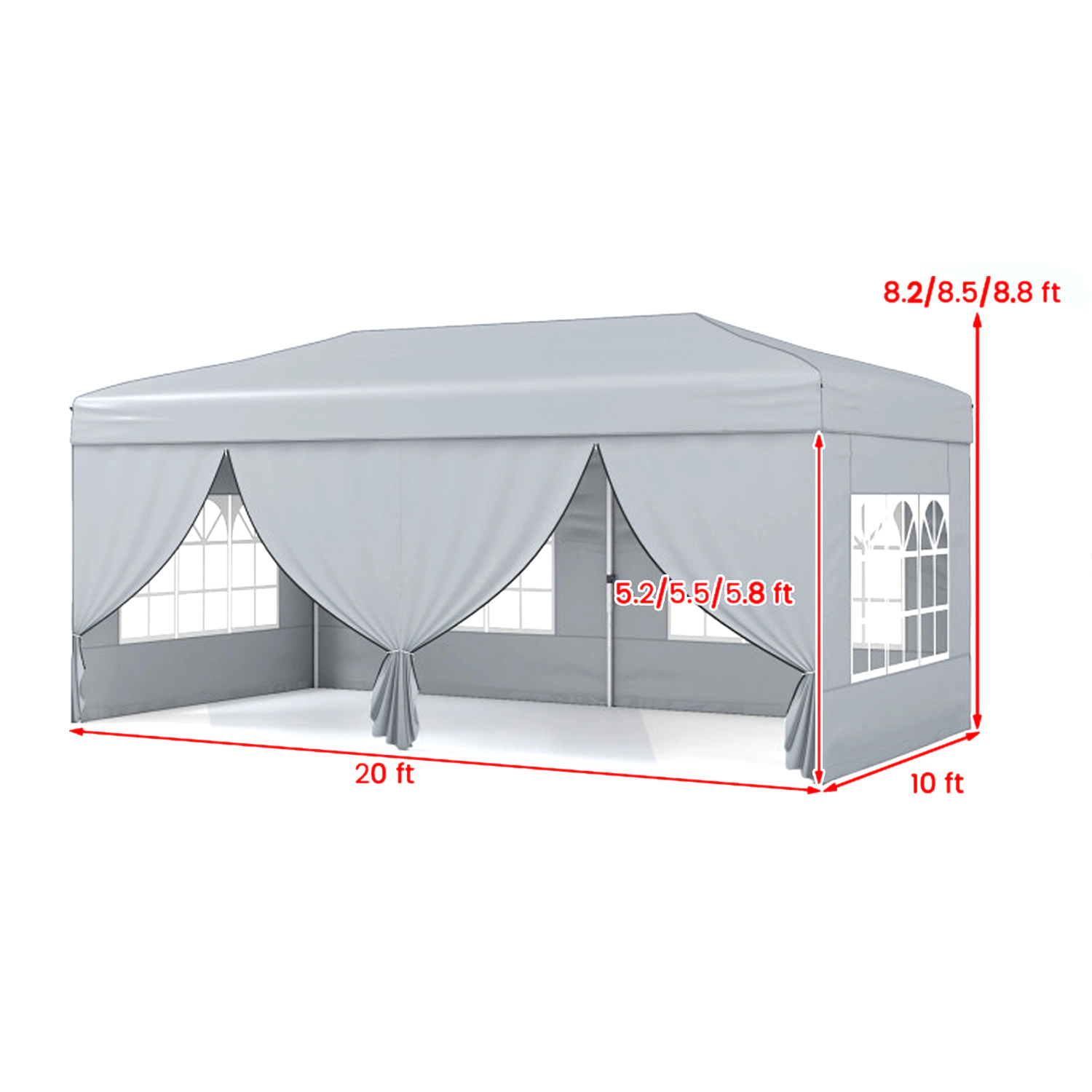 Hivvago Pop Up Canopy Tent with Sidewalls