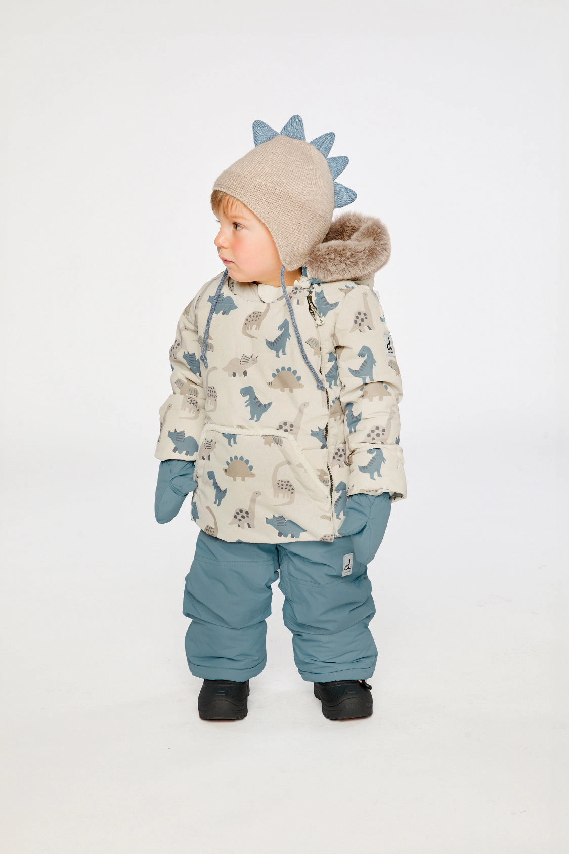 Deux par Boys Animal Print Two Piece Snowsuit with Hooded Coat and Snow Pants