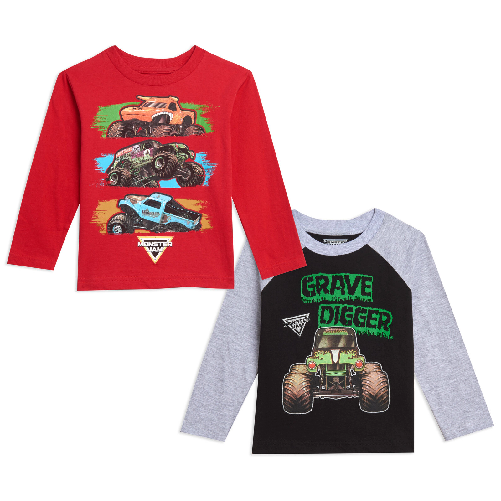 Monster Jam Boys' 2-Pack Long Sleeve T-Shirt