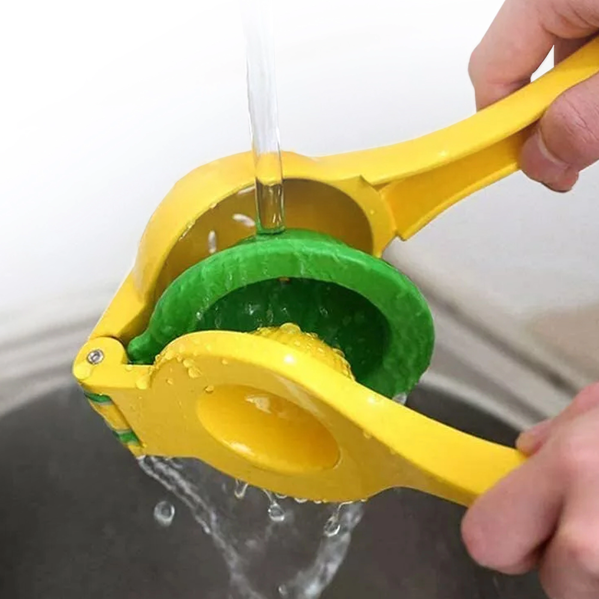 Cheer Collection Heavy-Duty Lemon & Lime Squeezer with Dual Strainers and Ergonomic Handle
