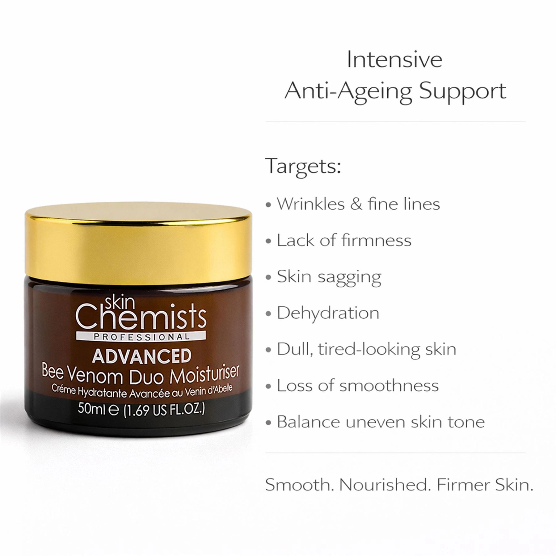 skinChemists Pro-5 Collagen Bee Venom Duo Moisturiser 50ml - Firming Anti-Aging Cream