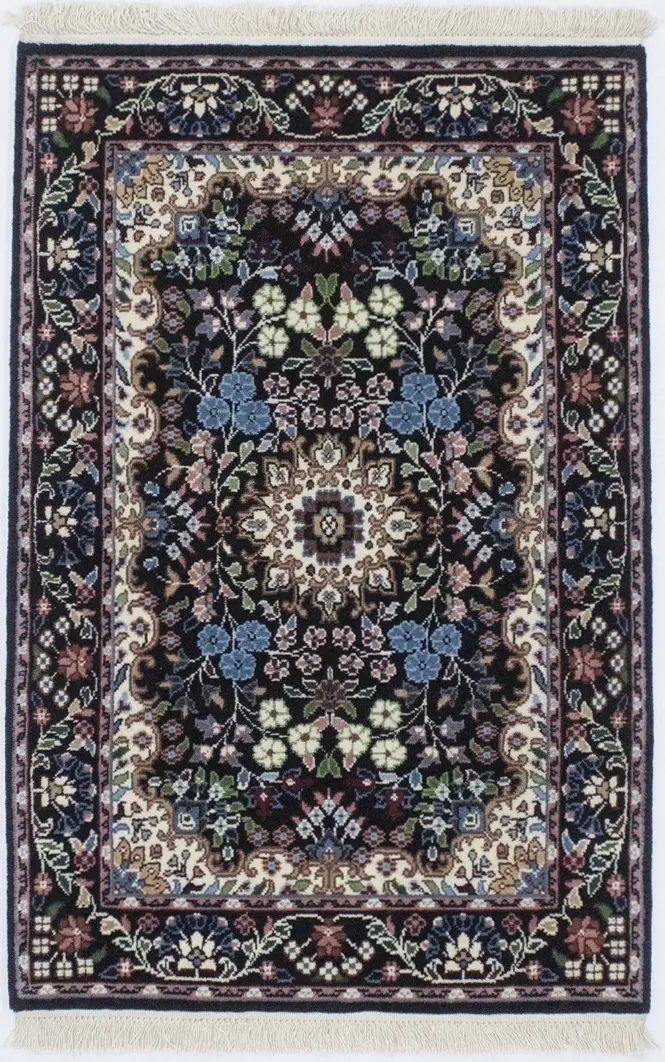 Magic Rugs Black Floral Kirman 3X4 Oriental Rug