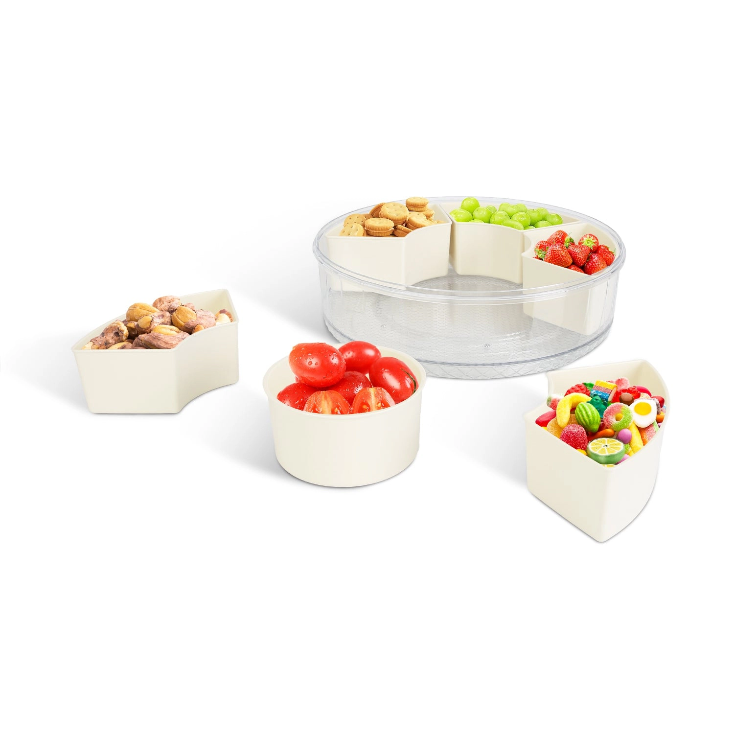 NEW Home Unisex Rotatable Divided Serving Tray