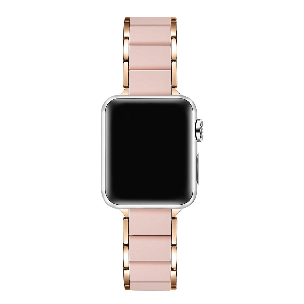 Posh Tech Womens Wren Silicone + Stainless Steel Band for Apple Watch