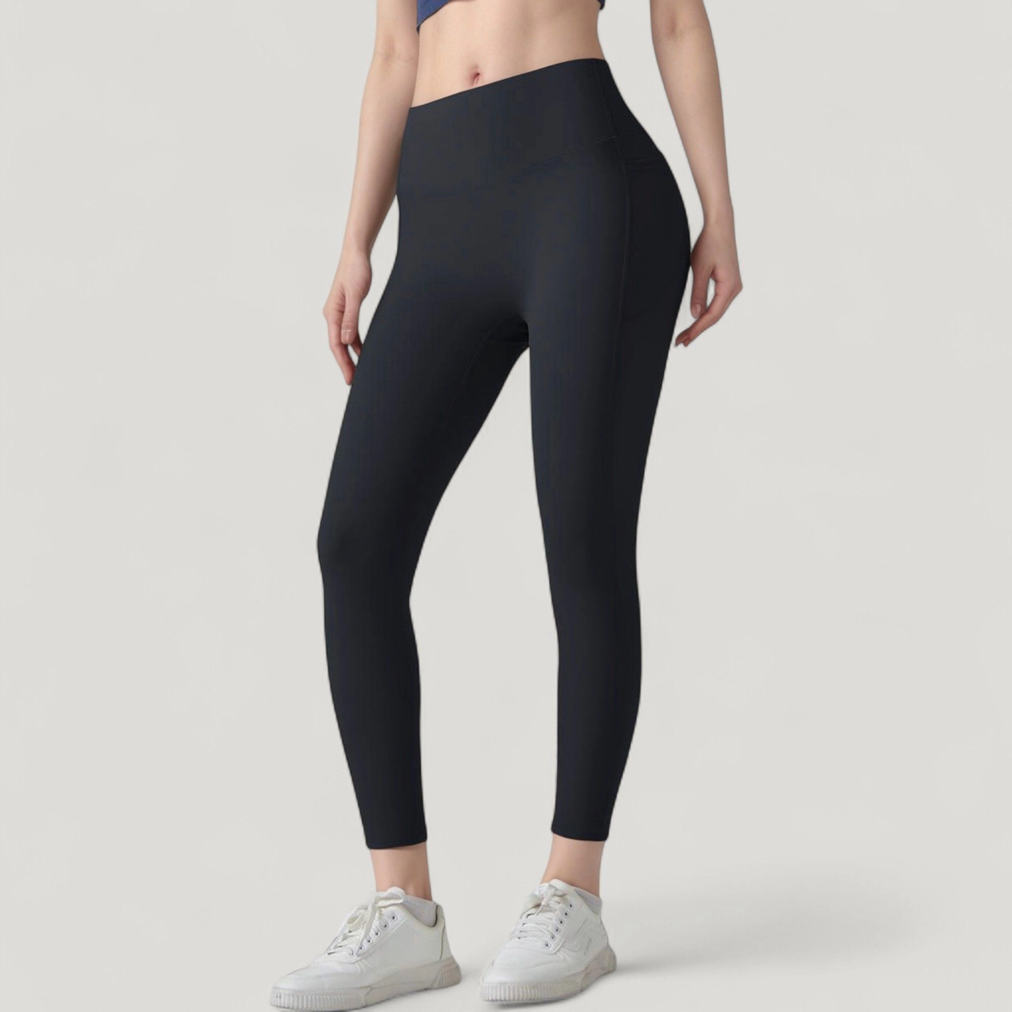 Anna-Kaci Active Women's High Waist Leggings with Side Pockets and Seamless Fitted Design for Casual Wear