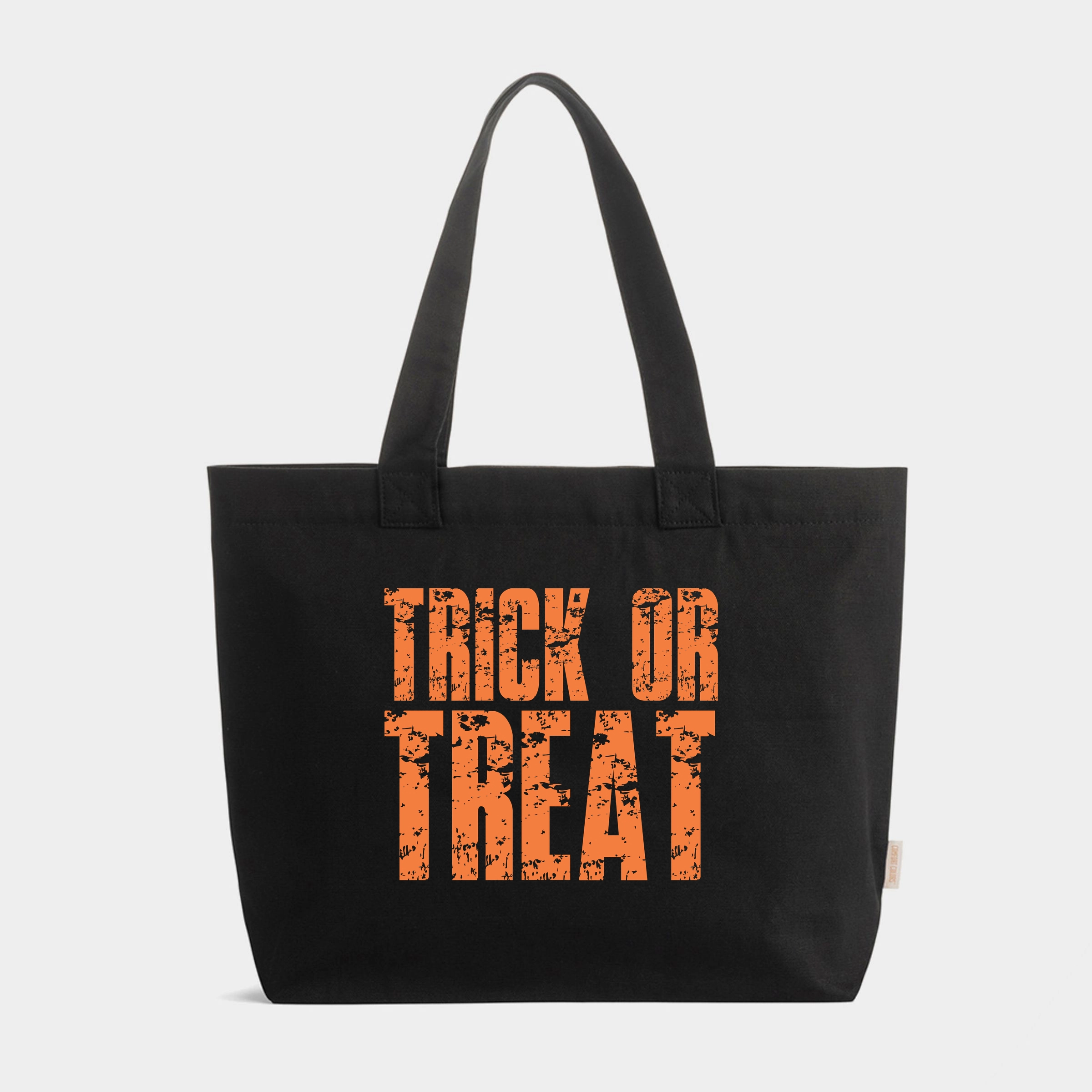 Simply Sage Market - Zippered Canvas Tote Trick or Treat Block Distressed