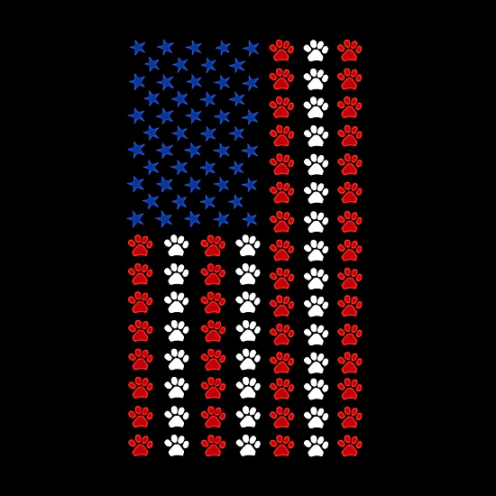 LA Pop Art Girl's Word Art Sweatshirt - Paws Flag