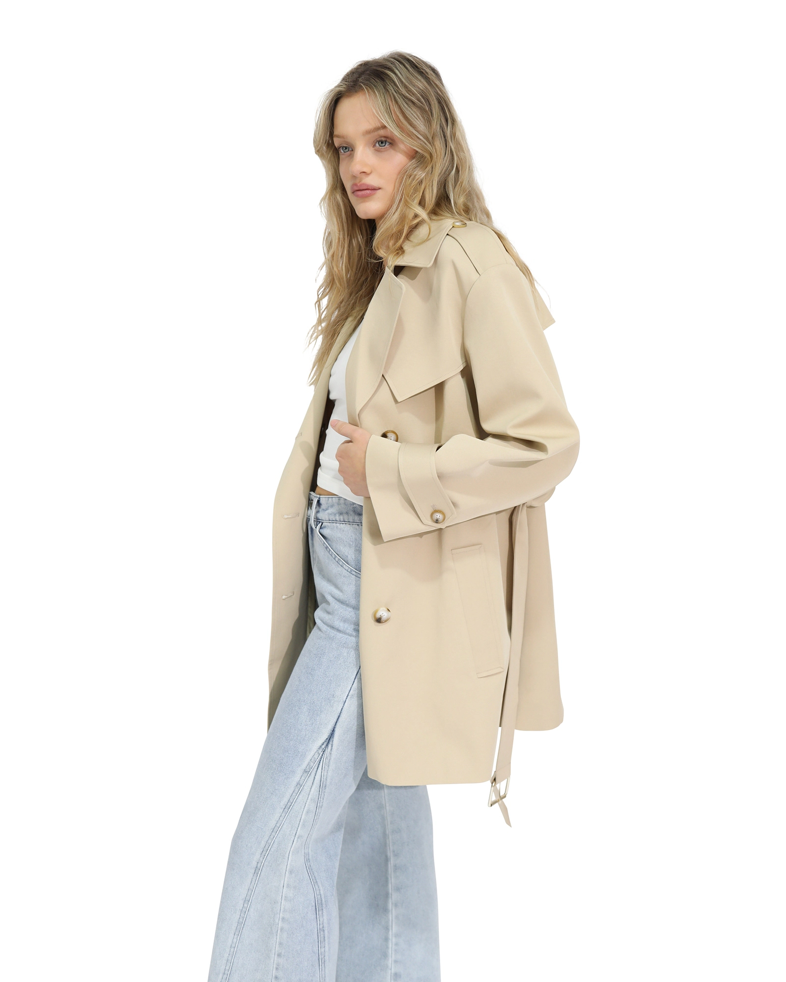 Belle & Bloom Womens Whispers of Verona Trench Coat