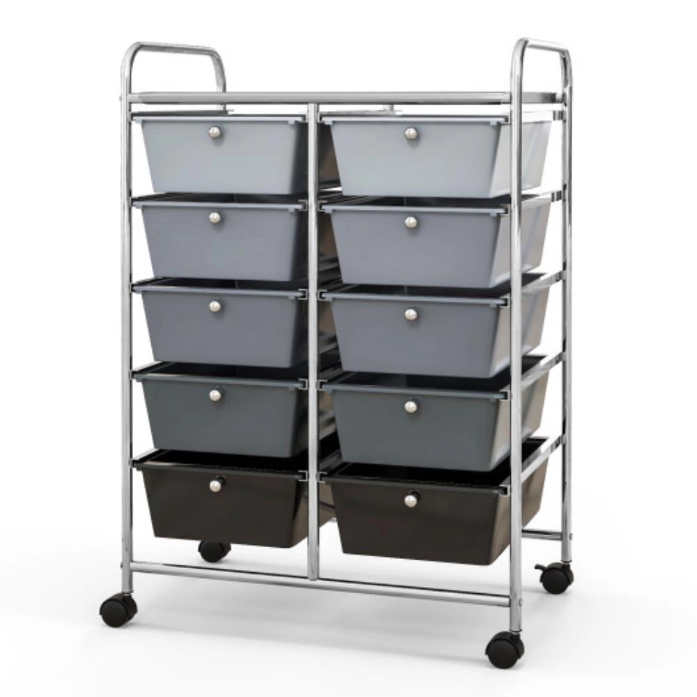 Hivvago 10-Drawer Rolling Storage Cart
