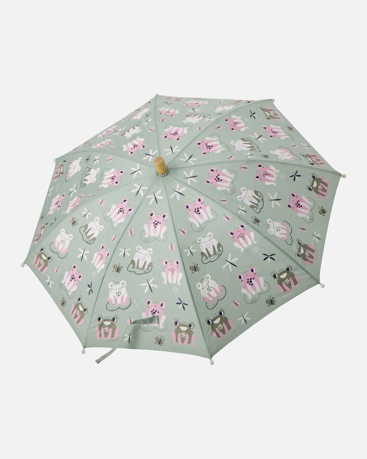 Deux par Deux Girls Color-Changing Umbrella Frog Print