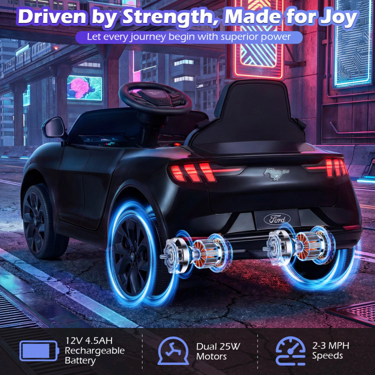 Hivvago 12V Kids Ride on Car Licensed Ford Mach E with Parent Control and Horn