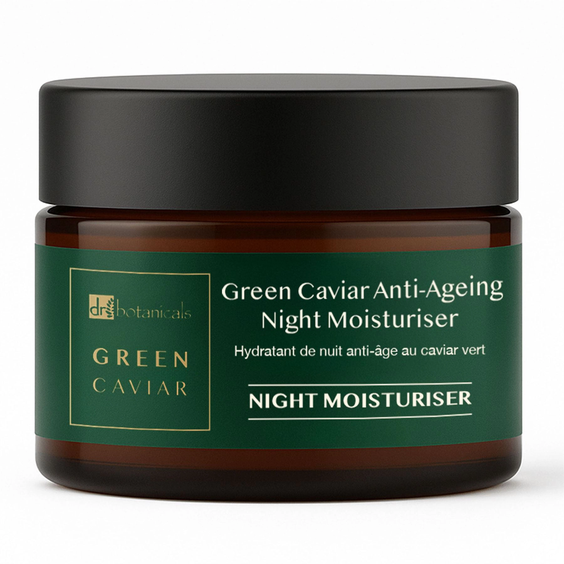 Dr Botanicals Green Caviar & Argan Oil Anti-Ageing Night Cream 50ml - Hydrating Anti-Wrinkle Treatment