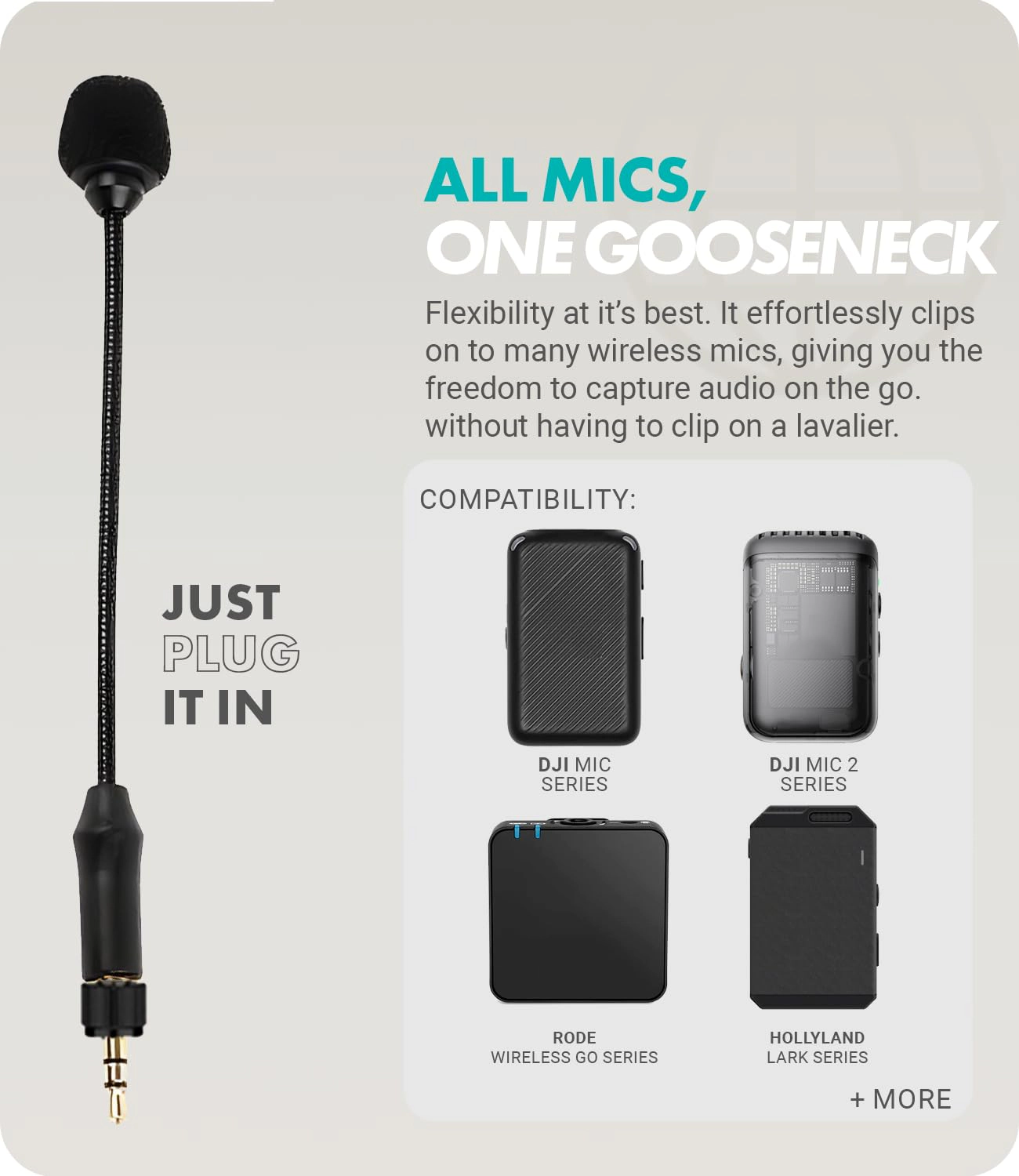 Movo MV-M101 Gooseneck Omnidirectional Lavalier Microphone