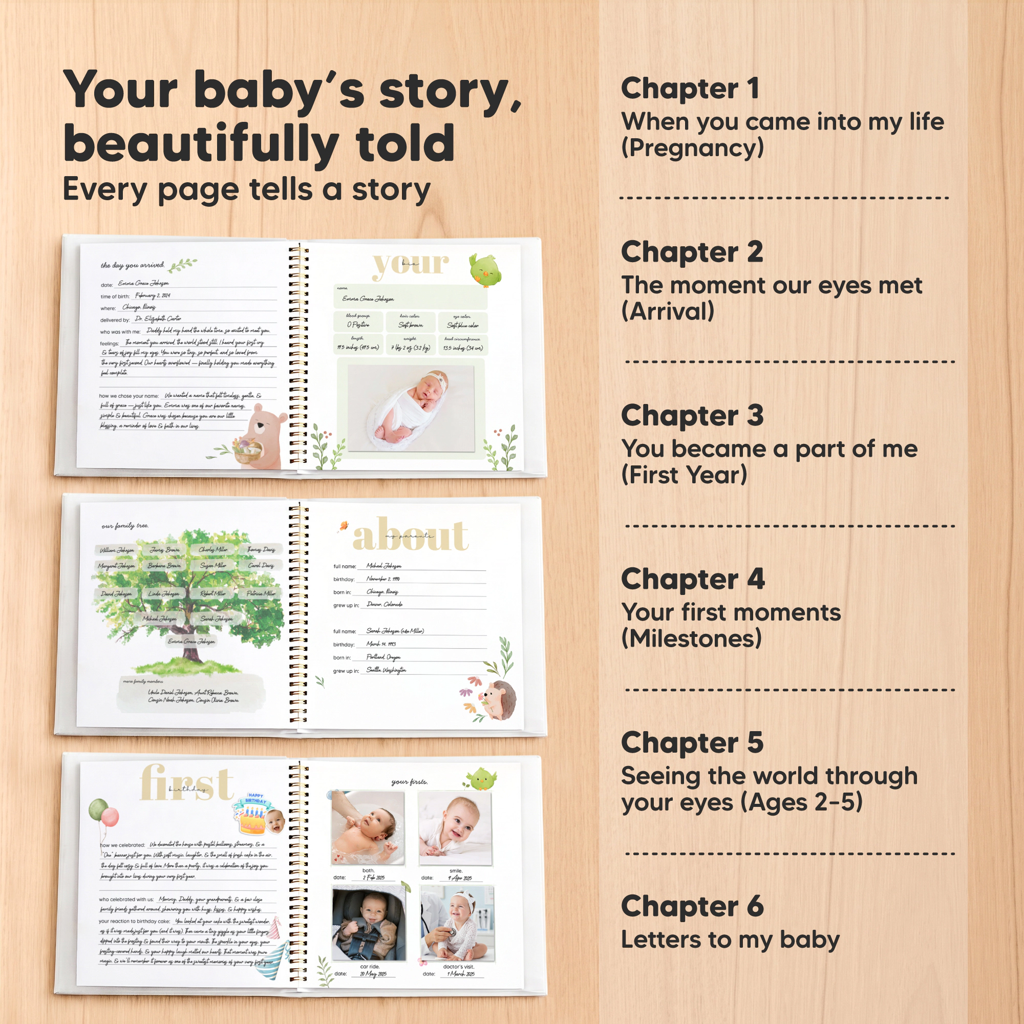 KeaBabies Muse Baby Memory Book
