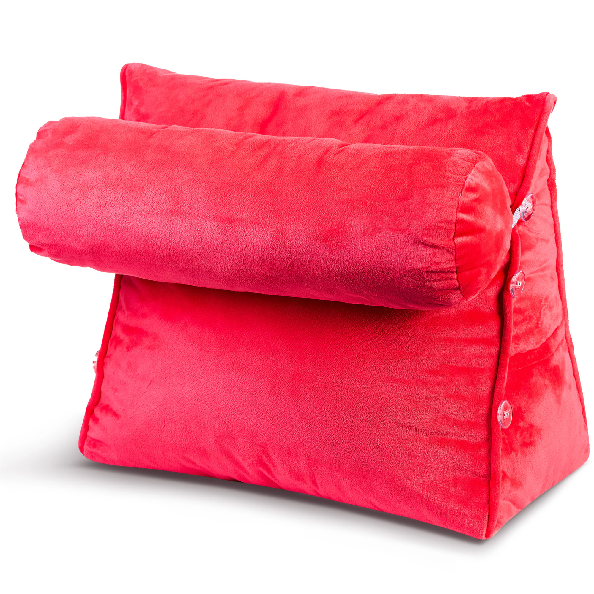 Cheer Collection Adjustable Wedge Reading Pillow with Detachable Bolster and Backrest Support