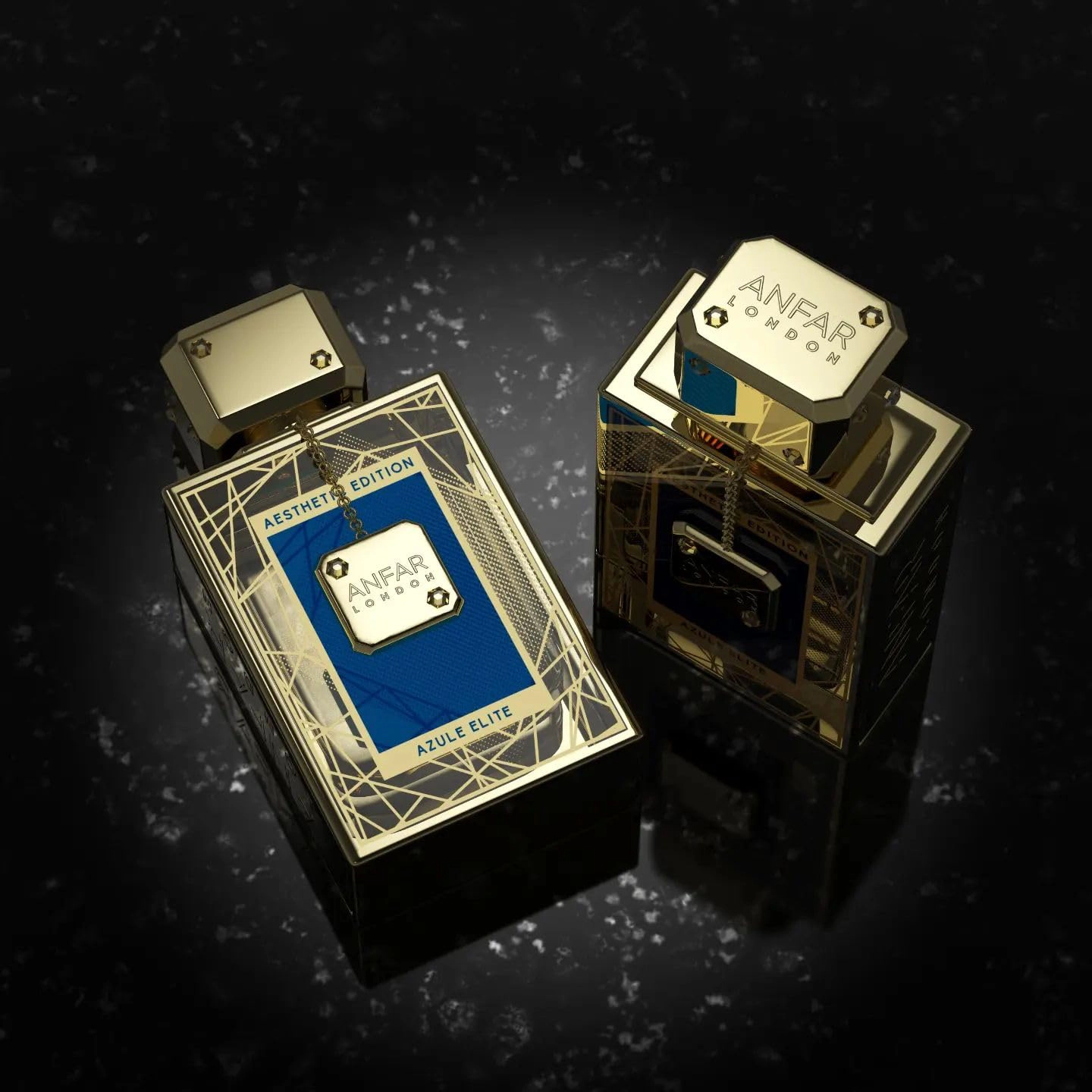 Anfar London Azule Elite Extrait de Parfum for Men, Woody Floral Spicy, 3.4 oz Spray