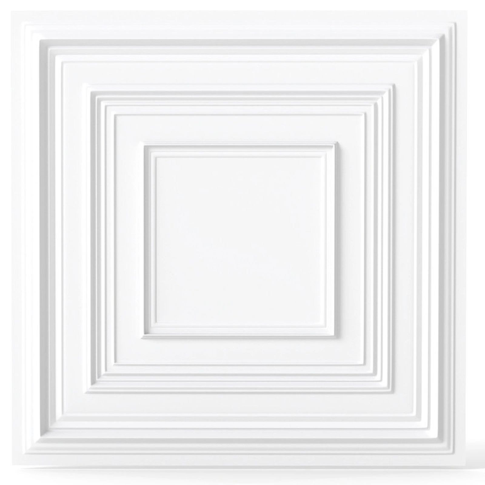 SUGIFT Water-Resistant 3D Decorative Drop Ceiling Tiles PVC Panels 24 x 24-in 12-Pack White