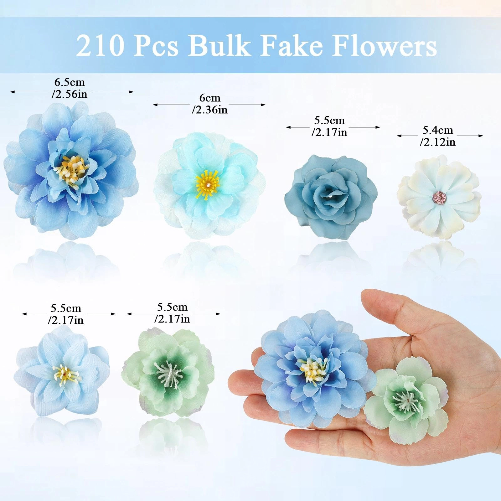 PUPWE Artificial Mini Flower Heads For Crafts