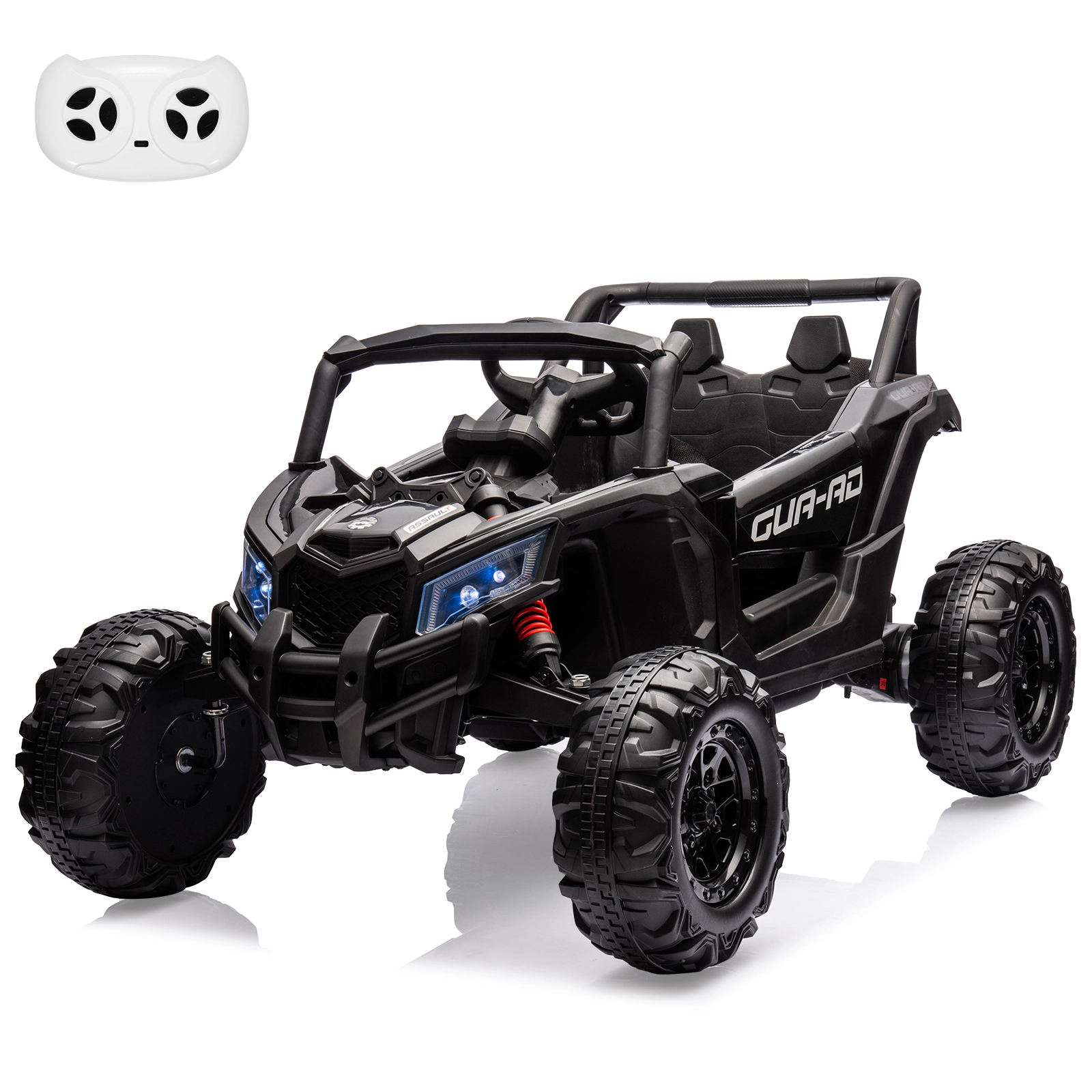 24V 2-Seater Kids Ride On UTV Car, Electric Vehicle w/Remote Control, LED Lights, Music, Suspension, EVA Wheels