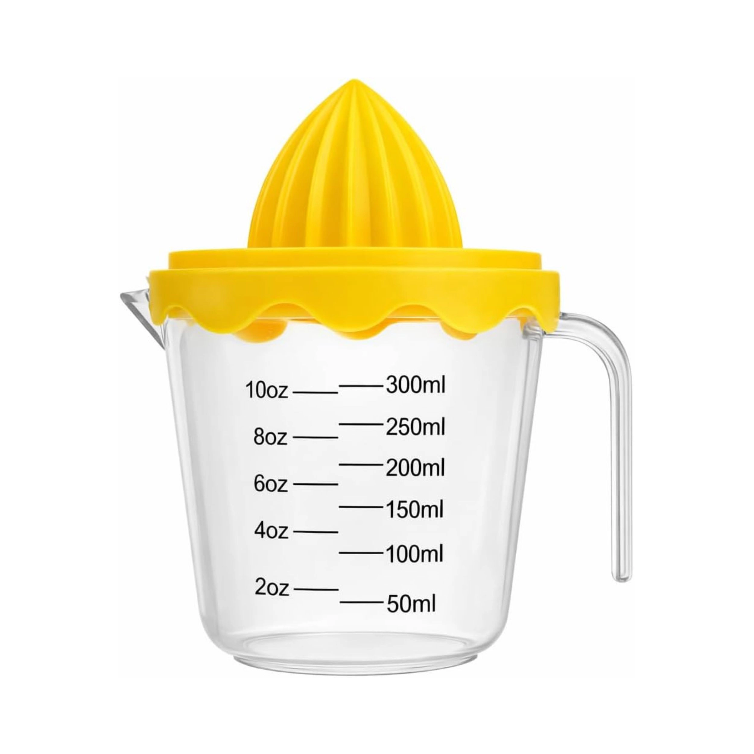 Stock Preferred Manual Citrus Juicer with 10 oz Measuring Cup Strainer and Pour Spout