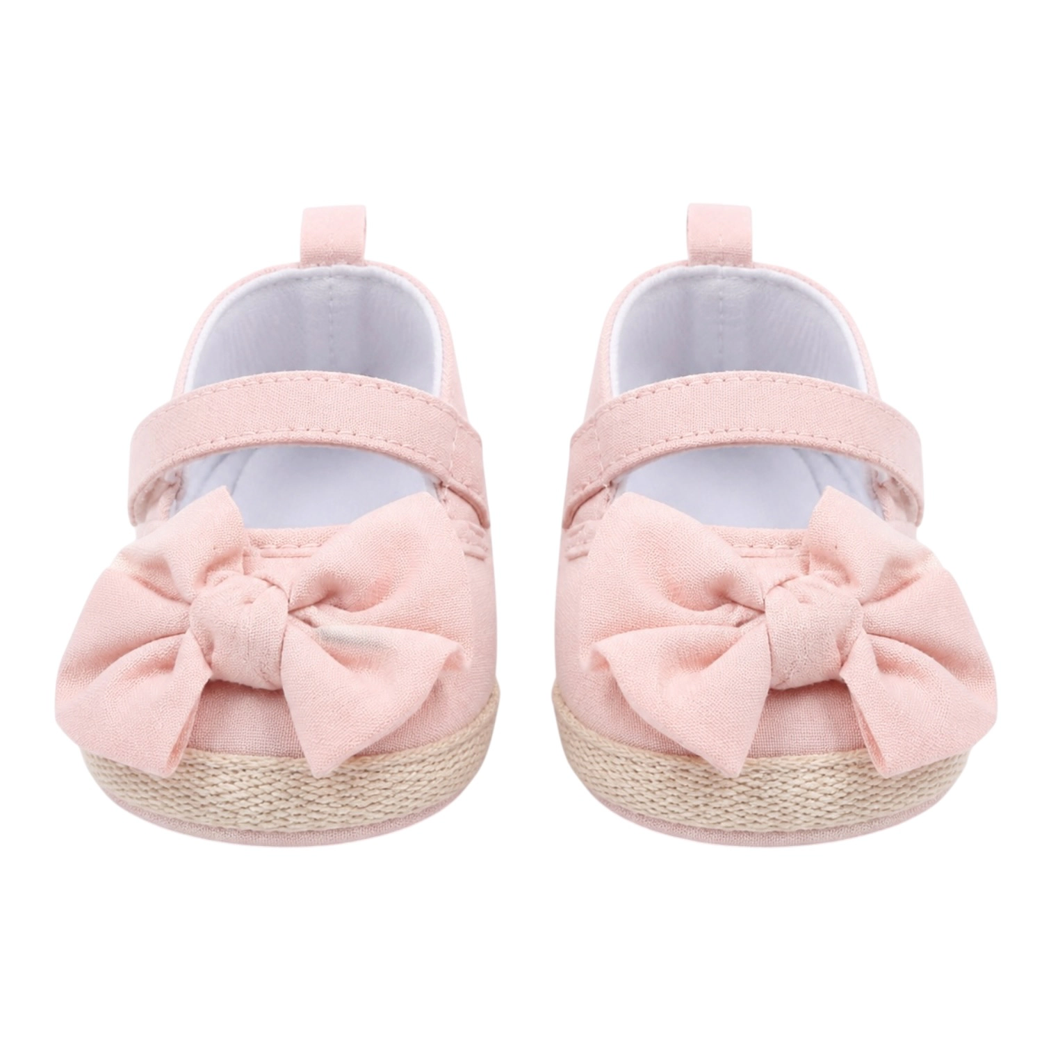 Laurenza's Baby Girls Chambray Bow Flats