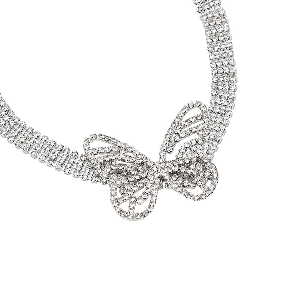 SOHI Women's Butterfly Choker Necklace
