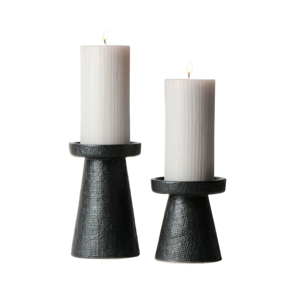 Arcana Aramun Ceramic Stoneware Pillar Candle Holders