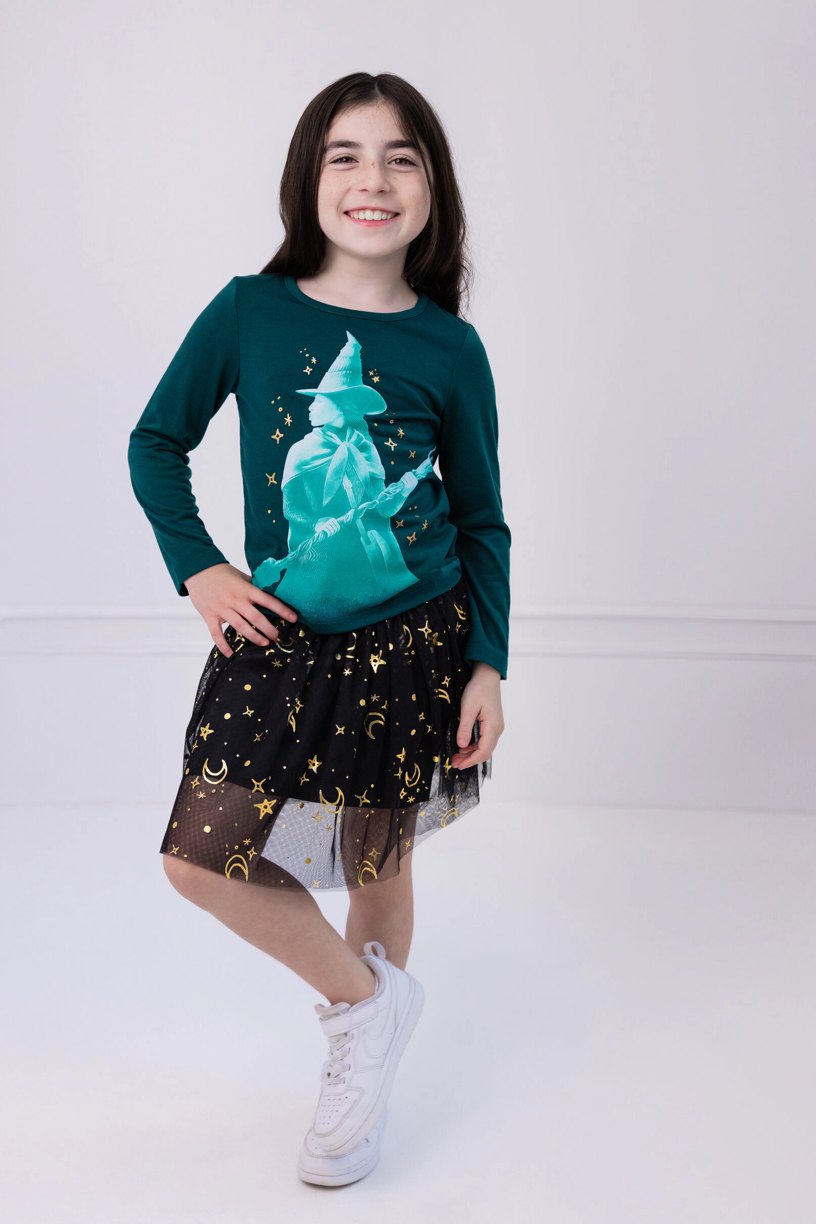 Wicked Girls' 2-Piece Long Sleeve T-Shirt and Tutu Skirt Set