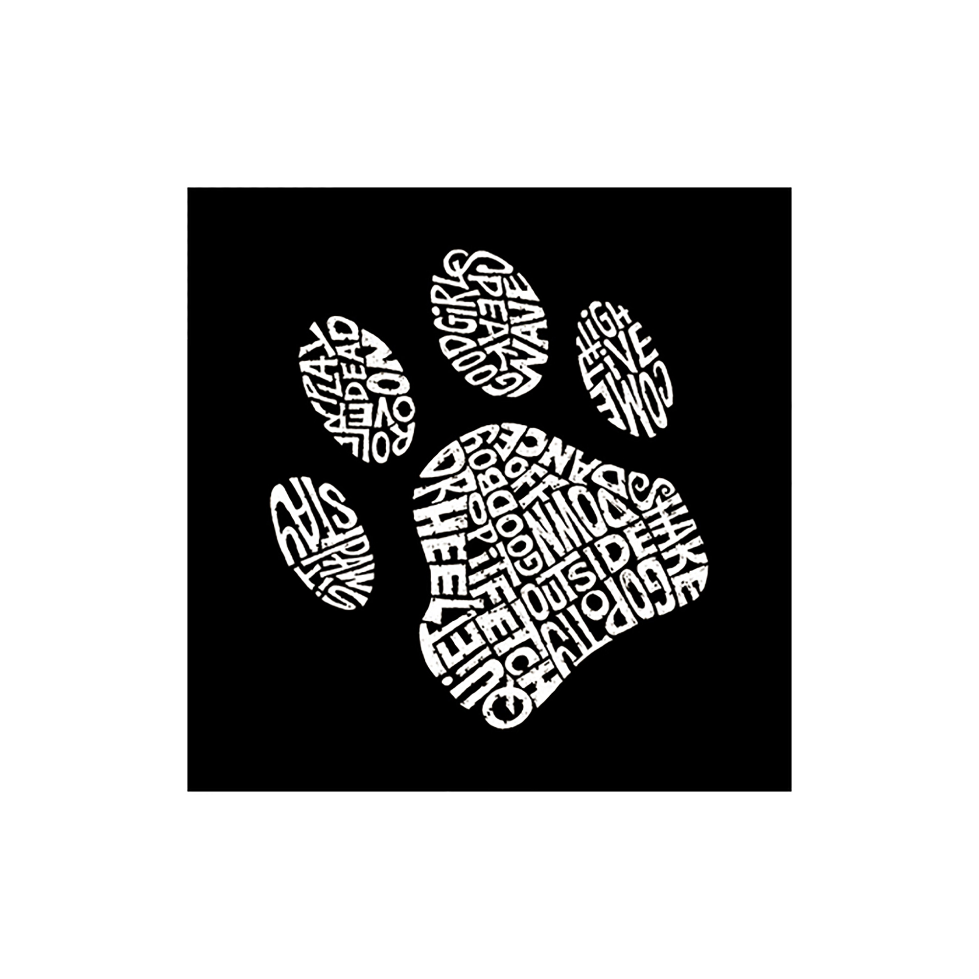 LOS ANGELES POP Art Men's Word T-Shirt - Dog Paw