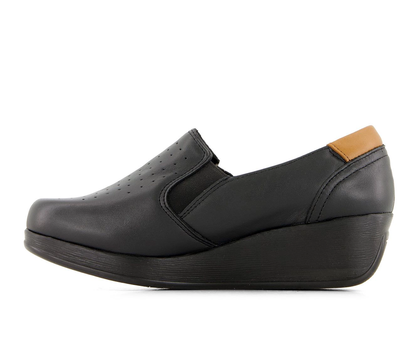 Andrea Womens Leather Platform Loafers