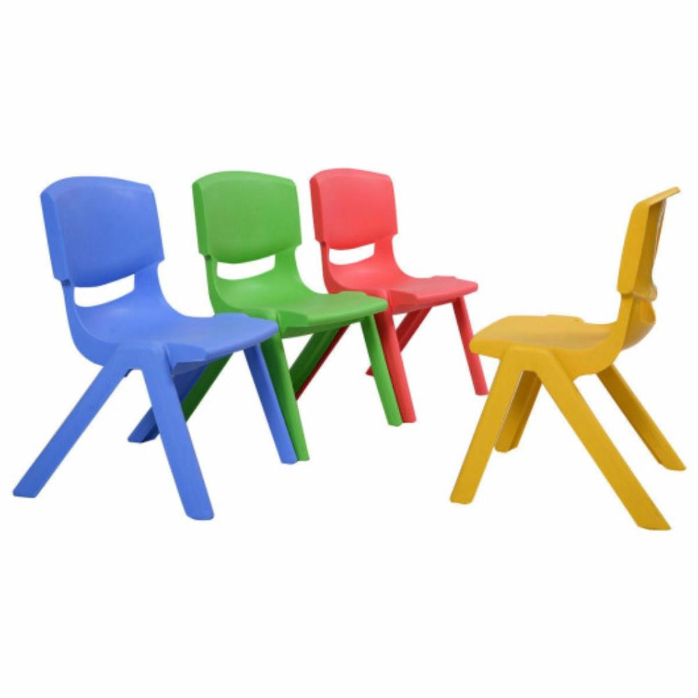 Hivvago 4-Pack Colorful Stackable Plastic Children Chairs