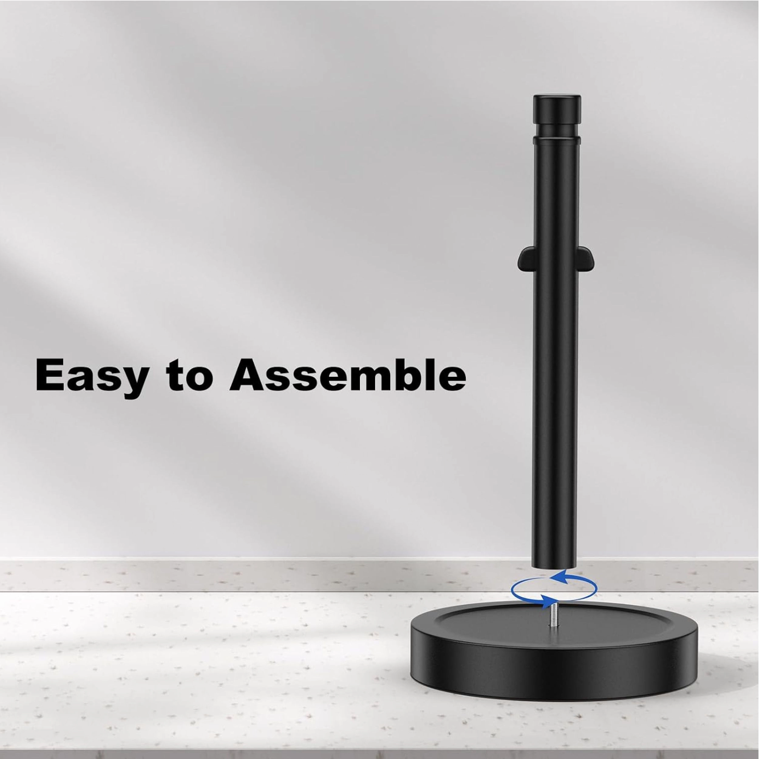Stock Preferred Stainless Steel Countertop Paper Towel Holder with Weighted Non Slip Base