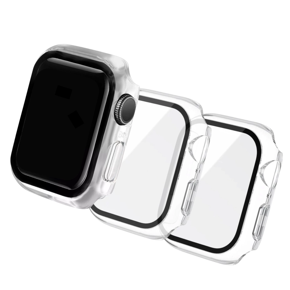Qixxronics 3PACK Case for Apple Watch Series 1 42mm, Built-in Tempered Glass Screen Protector
