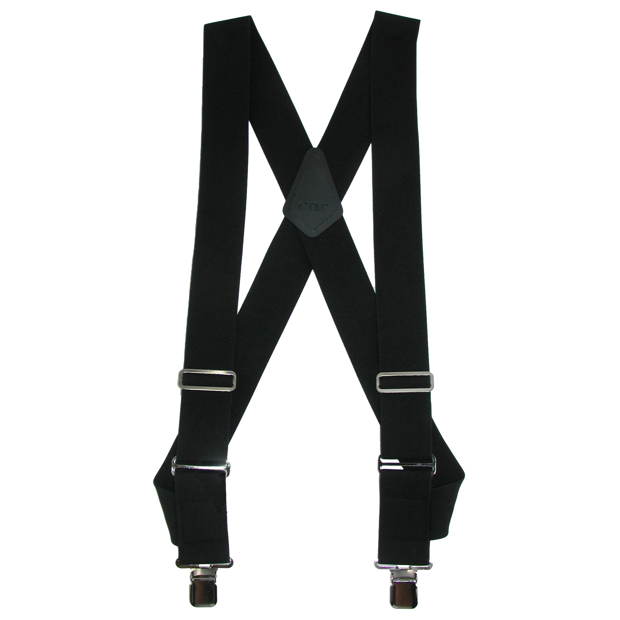 CTM Men's Big & Tall Elastic Basic Trucker Side Clip Suspender