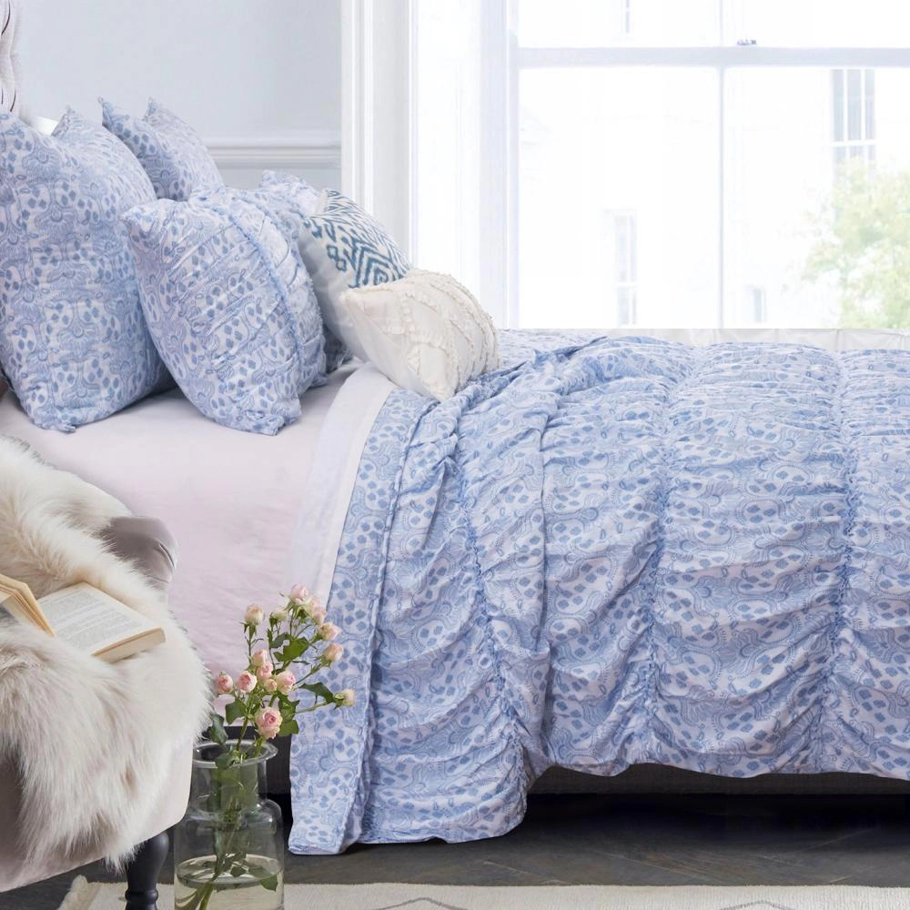 Greenland Home Fashion Helena Ruffle 3 Piece Quilt & Pillow Sham Set