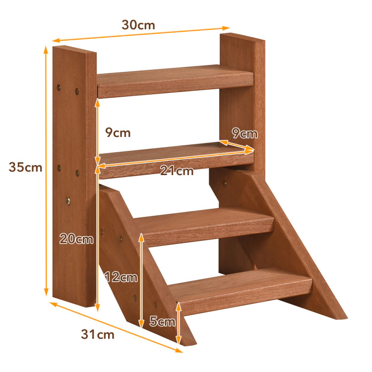 Hivvago Solid Wood Plant Stand for Flowerpots and Succulents