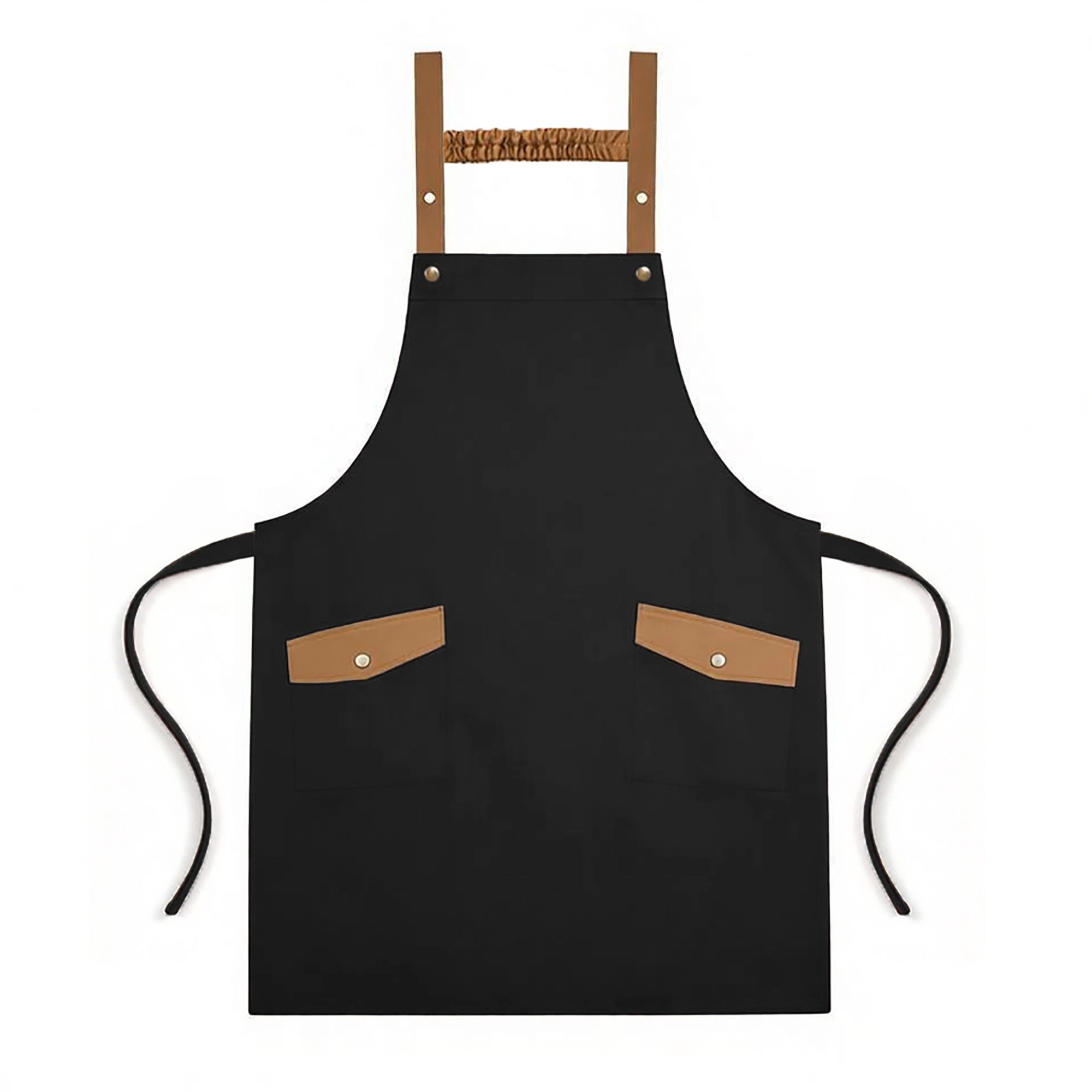 Alilang Unisex Canvas Kitchen Apron with Adjustable Shoulder Straps Multi Pocket Work for Cooking Cleaning