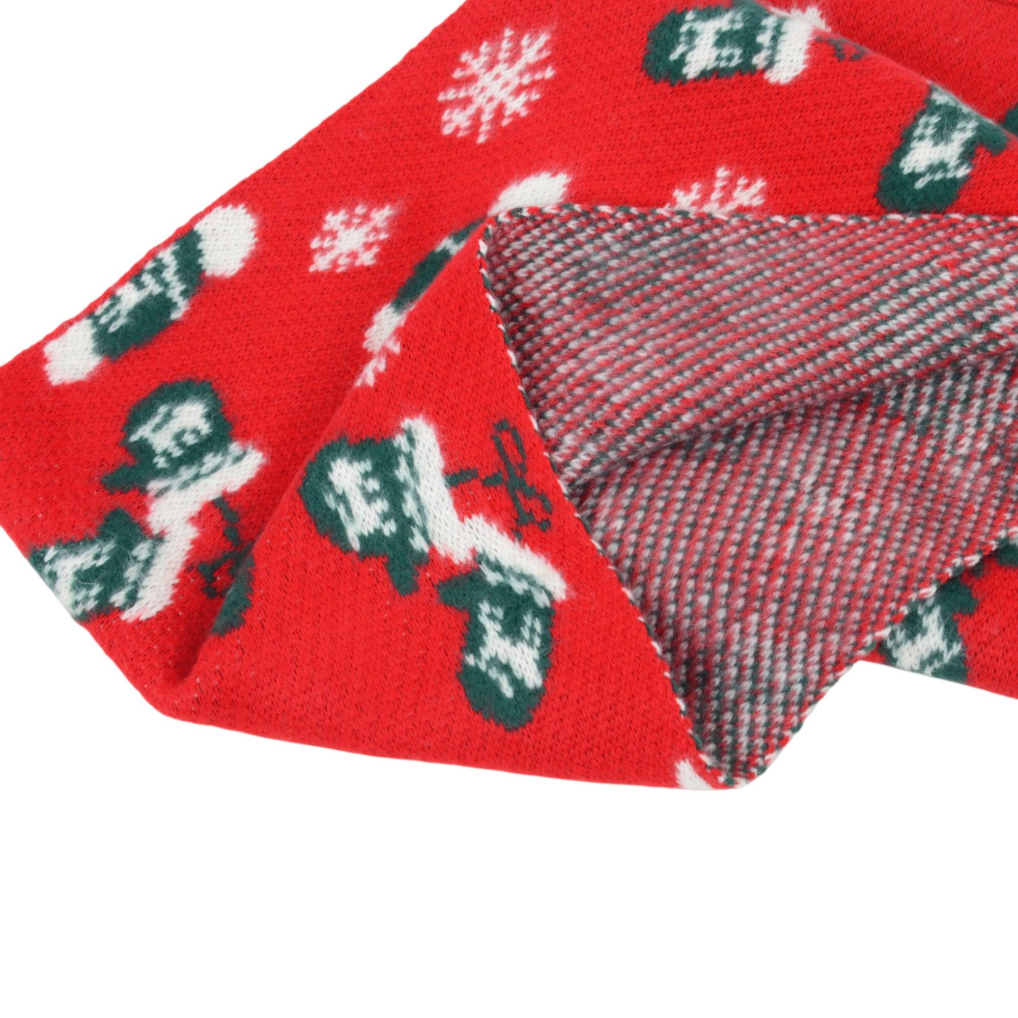 Anna-Kaci Women's Holiday Reindeer Snowflake Knit Winter Scarf 66 x 12 in