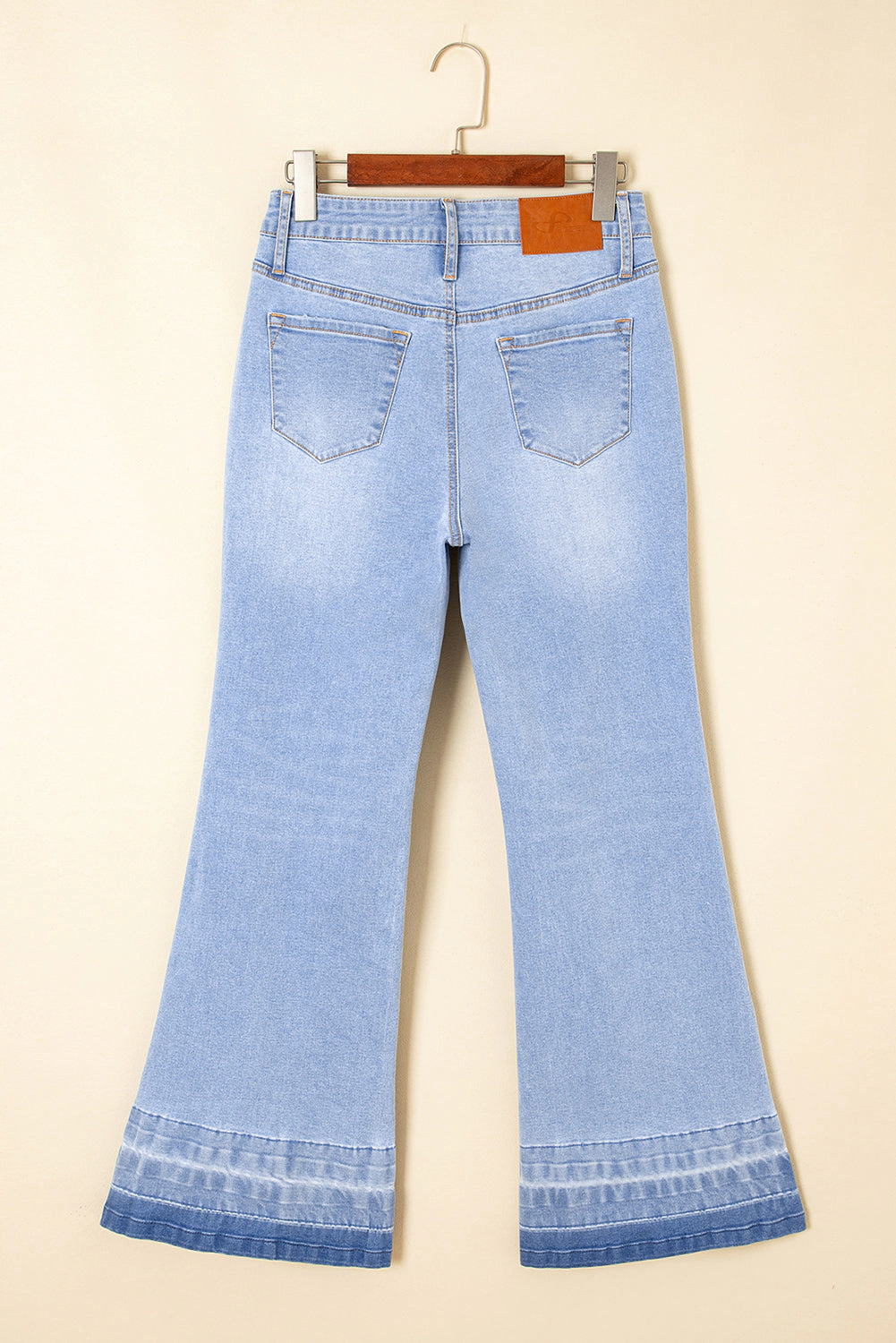 Threaded Pear Womens Marco Flare Leg Jeans - Iceland Blue