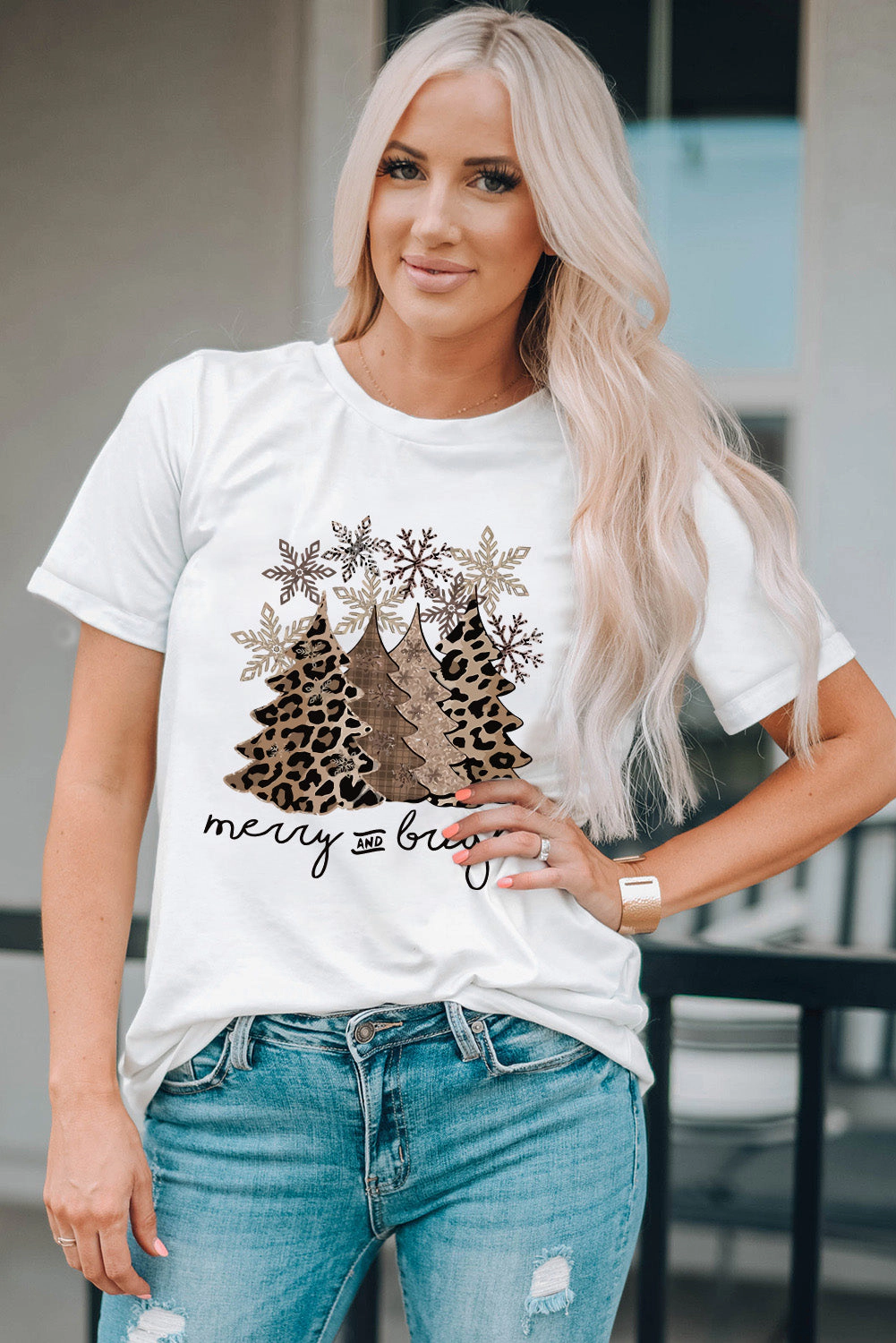 Threaded Pear Women's Sara Trees Fashion Graphic Tee