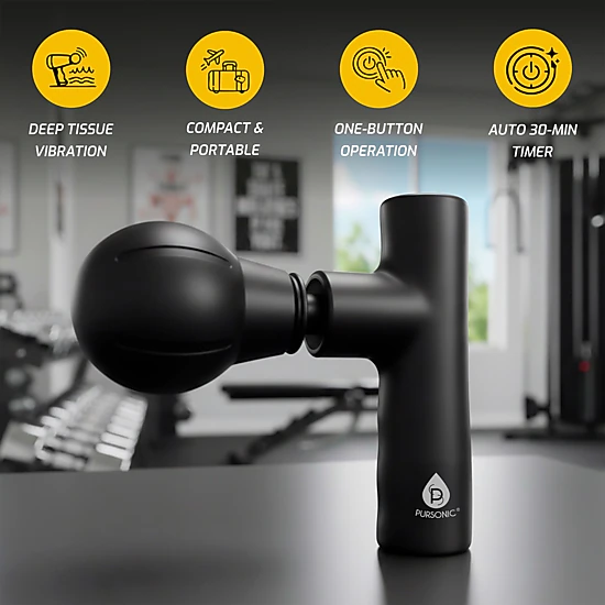 Pursonic Unisex Portable Deep Tissue Massage Gun: Mini Massage Gun