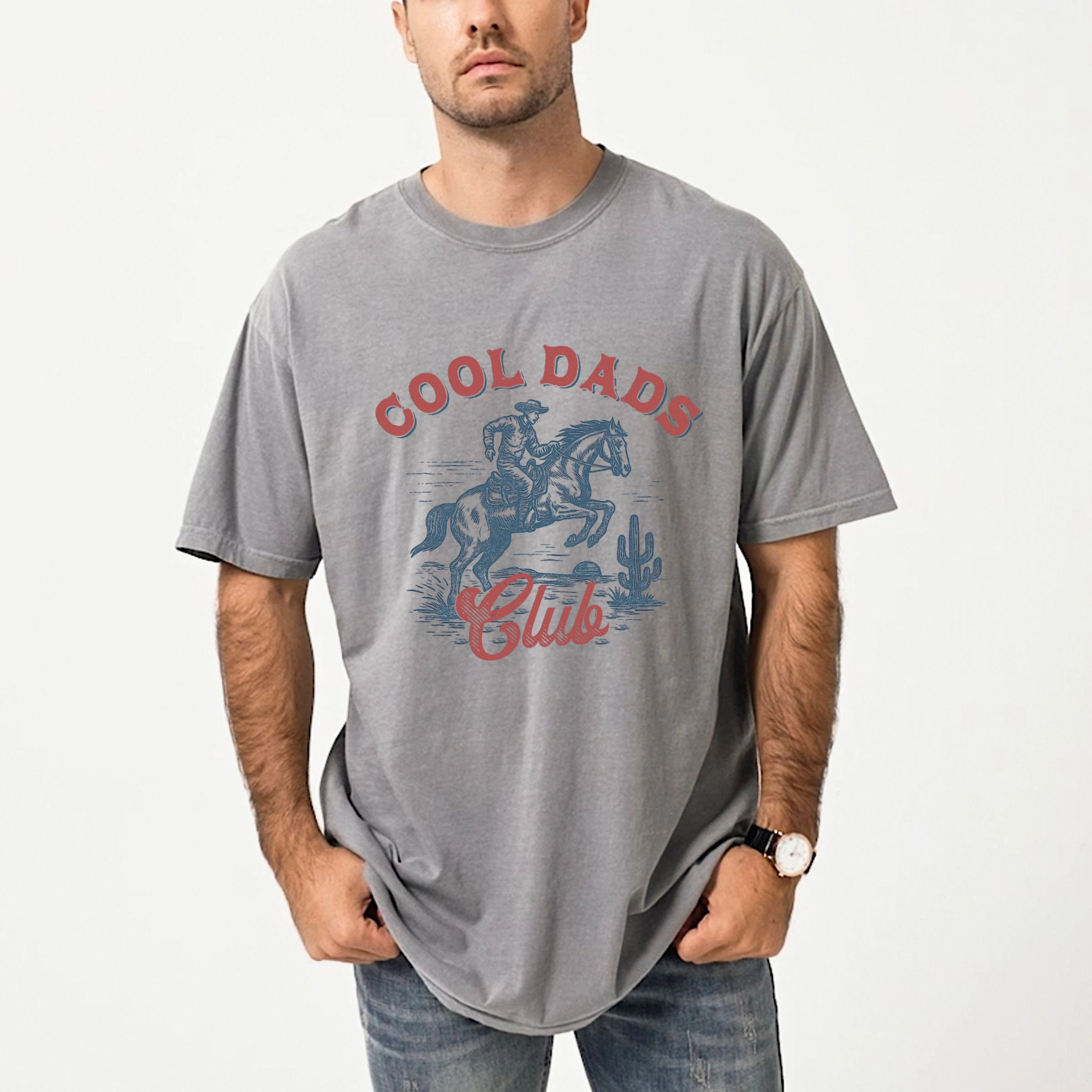 Simply Sage Market - Cool Dads Club Cowboy Men's Garment Dyed Graphic T-shirt