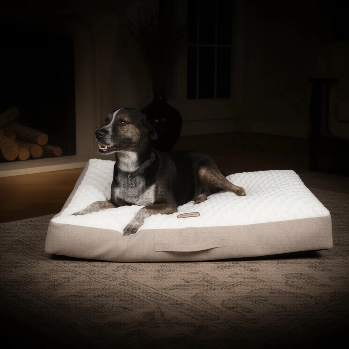 Armarkat M12HMB-MB-L Crate Mat with Poly Fill Cushion & Removable Cover Dog Bed - Large