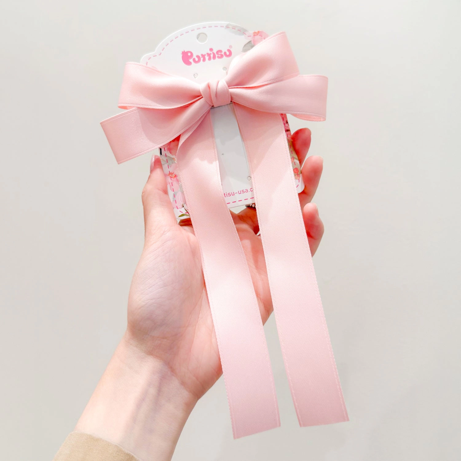 Puttisu Girls Classic Long Ribbon Bow Clip Gift Set
