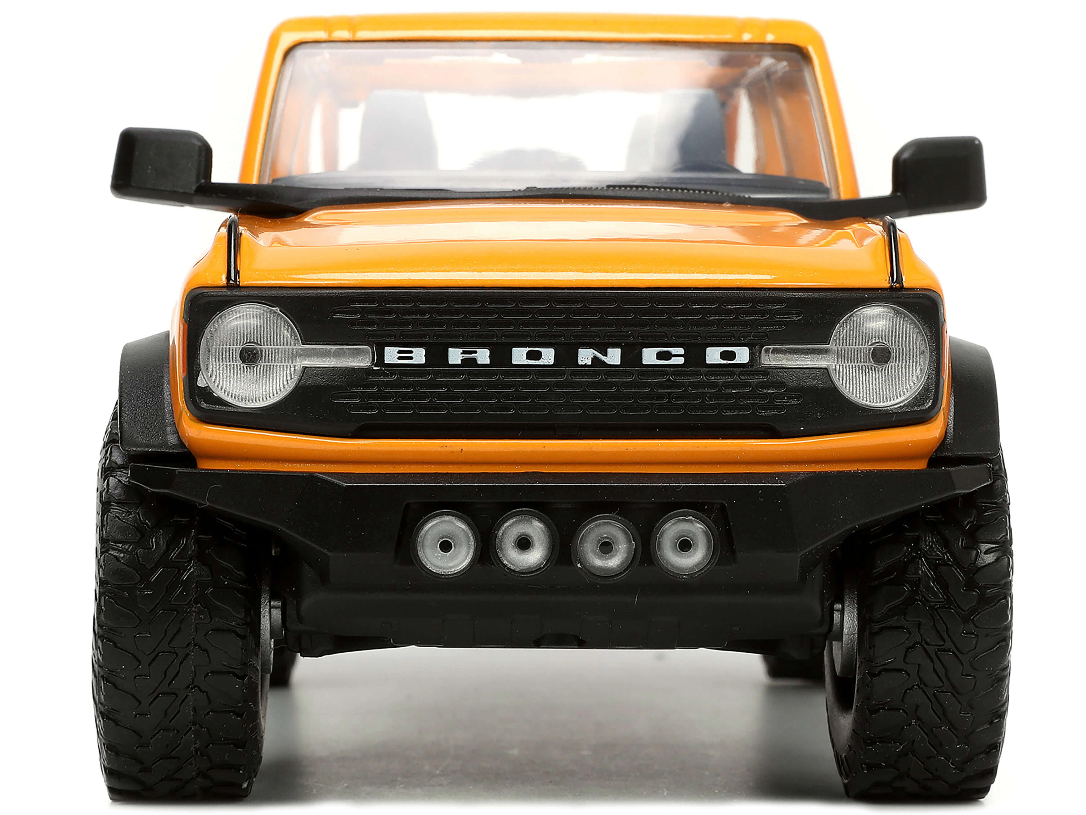 Jada 2021 Ford Bronco Orange Metallic with Extra Wheels "Just Trucks" Series 1/24 Diecast Model Car by Jada