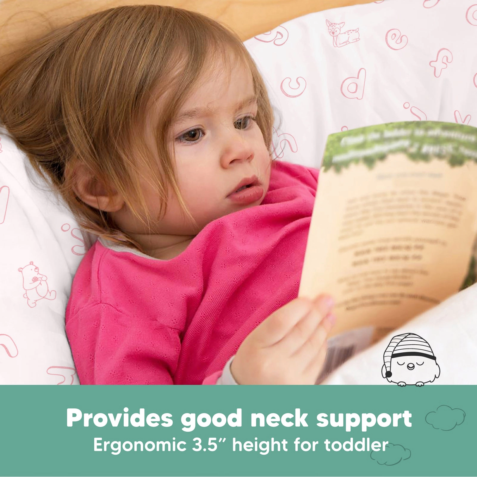 KeaBabies Toddler Pillow with Pillowcase