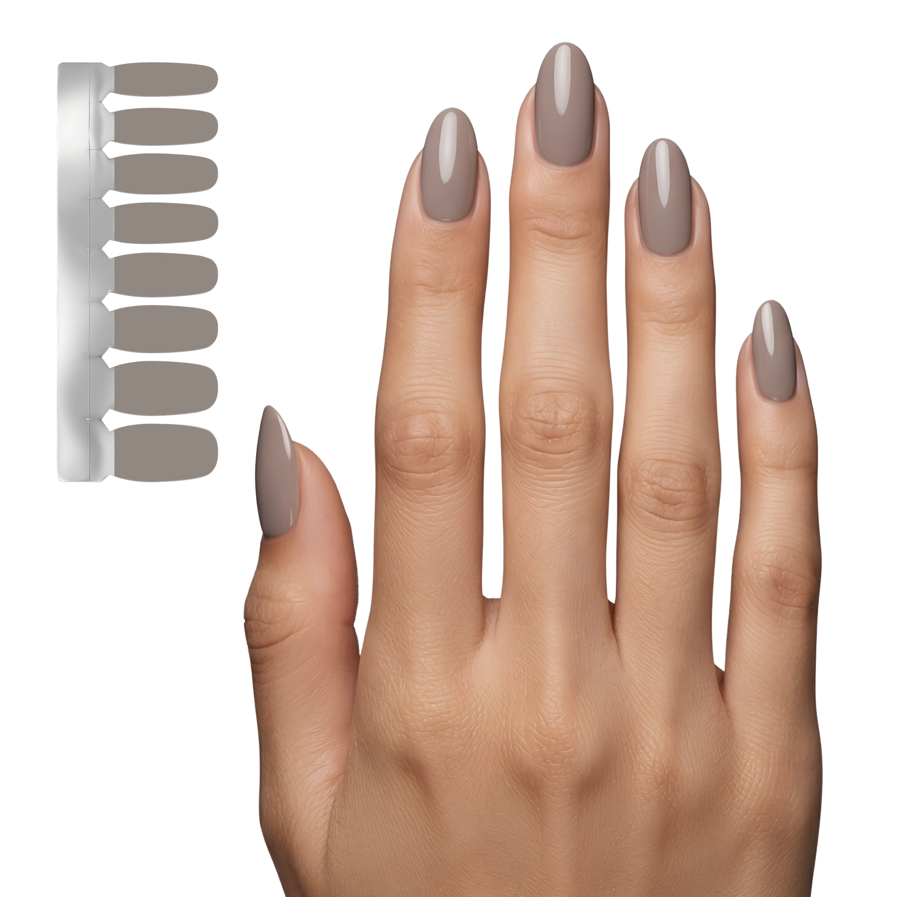 XPNail Women's Nail Polish Strips Dark Grey 16ct